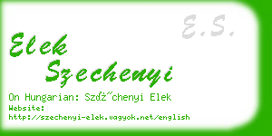 elek szechenyi business card